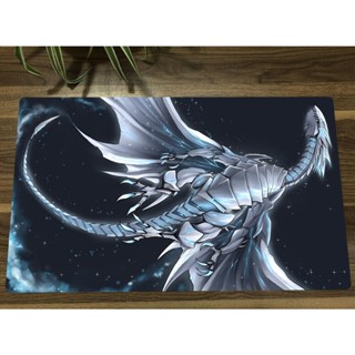 Yu-gi-oh! Playmat Blue-Eyes White Dragon CCG TCG แผ่นรองเมาส์เกมเทรดดิ้งการ์ด แบบกําหนดเอง