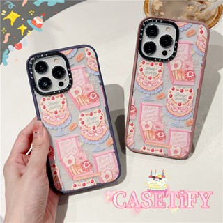 Casetify【กล่องของขวัญเค้กและขนม】เคสโทรศัพท์มือถืออะคริลิคใส กันกระแทก ลายดอกกุหลาบแห้ง สําหรับ iPhone 11 12 13 14 Pro Max