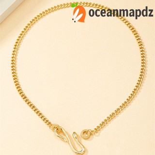 OCEANMAPDZ เครื่องประดับ สร้อยคอเงิน จี้แหวนเพทาย รูปสัตว์ สไตล์พังก์ แฟชั่นสําหรับผู้หญิง