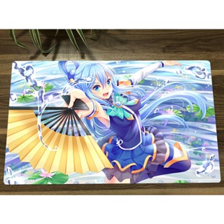 แผ่นรองเมาส์ ลายการ์ตูนอนิเมะ KonoSuba Yugioh Playmat Aqua CCG TCG 24 สําหรับเล่นเกม