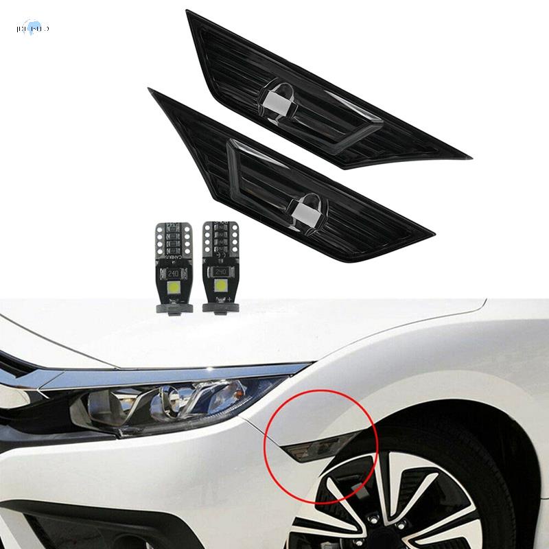 เลนส์สี ไฟมาร์กเกอร์ด้านข้าง พร้อมไฟ Led สําหรับ 2016-19 Honda Civic JDM ราคา ถูกที่สุด ดีลบีเคเค รูปภาพหลัก