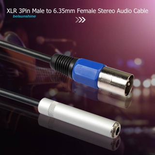 สายเคเบิลอะแดปเตอร์เสียงสเตอริโอ XLR 3Pin Male to 6.35 มม. Female 0.3 ม.