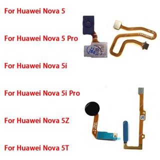 ปุ่มพาวเวอร์เซนเซอร์ลายนิ้วมือ เชื่อมต่อสายเคเบิลอ่อน สําหรับ Huawei Nova 5 Pro 5i Pro 5T 5Z