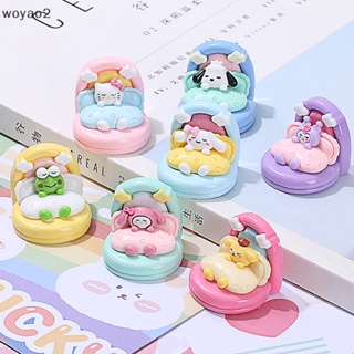 [woyao2] Kawaii พวงกุญแจเรซิ่น 3D ขนาดเล็ก พร้อมหมอน DIY อุปกรณ์เสริม สําหรับบ้านตุ๊กตา