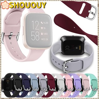 SHOUOUY สายนาฬิกาข้อมือ ซิลิโคนนิ่ม สีสันสดใส สําหรับ Fitbit Versa 2 1 Lite