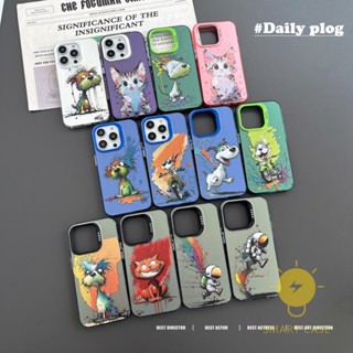 For เคสไอโฟน 14 Pro Max [Cute Cat Colorful Animals] เคส Phone Case For iPhone 14 Pro Max Plus 13 12 Mini 11 X XS Max XR SE 8 7 For เคสไอโฟน11 Ins Korean Style Retro Classic Couple Shockproof Protective TPU Cover Shell