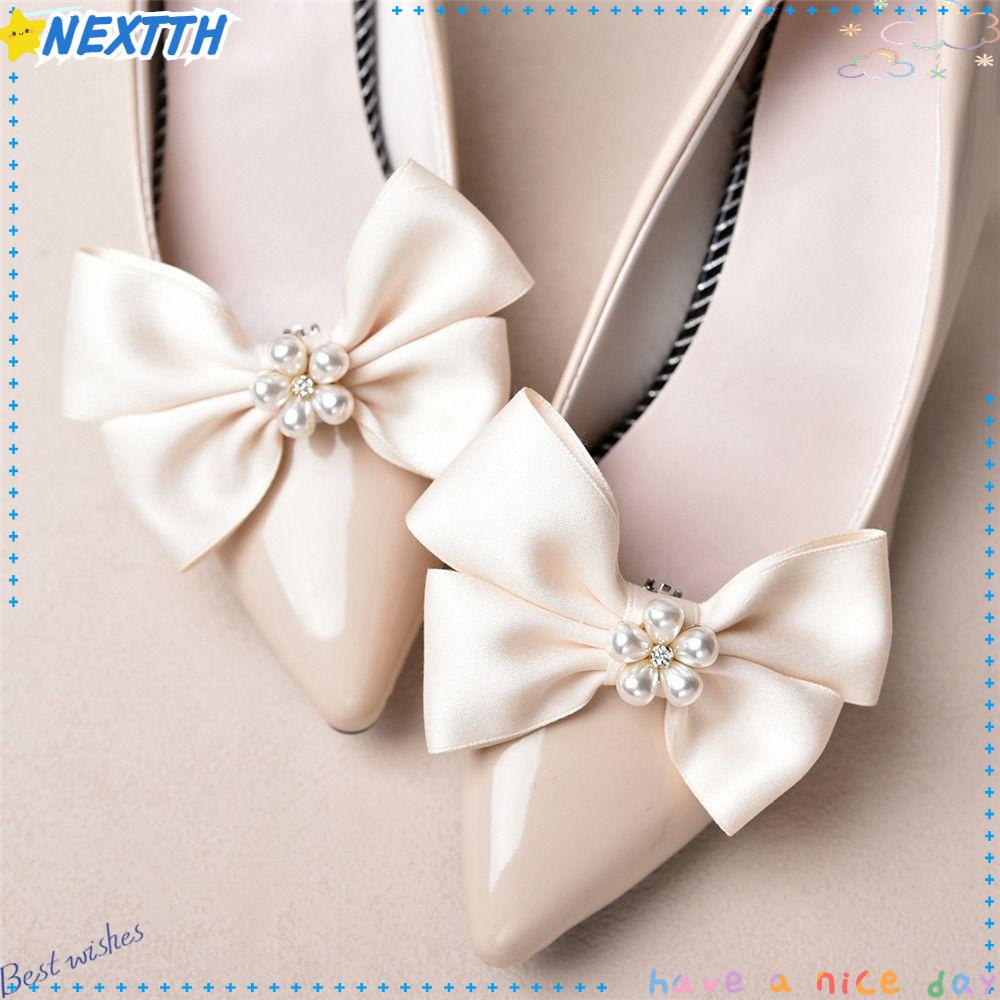 NEXTTH 2 ชิ้น รองเท้า หัวเข็มขัด ผู้หญิง เสน่ห์ ที่ถอดออกได้ ตกแต่งรองเท้า