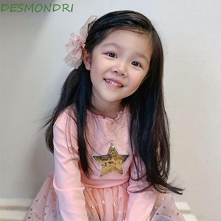 DESMONDRI กิ๊บติดผม ประดับเลื่อม รูปดาวน่ารัก สีทอง สําหรับเด็กผู้หญิง