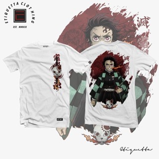 เสื้อเชิ้ต ลายการ์ตูนอนิเมะ ETQTCo.- Demon Slayer - Tanjiro v4