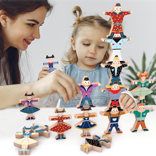 พร้อมส่ง บล็อกตัวต่อ รูปตุ๊กตา Hercules Balance Stacking Arhat ของเล่นเสริมการเรียนรู้เด็ก