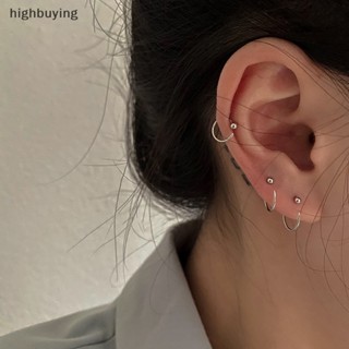 [highbuying] 1 คู่ โลหะผสม แฟชั่น ผู้หญิง กระดูกอ่อน กระดูกอ่อน ต่างหูกระดุม เครื่องประดับ ใหม่ พร้อมส่ง