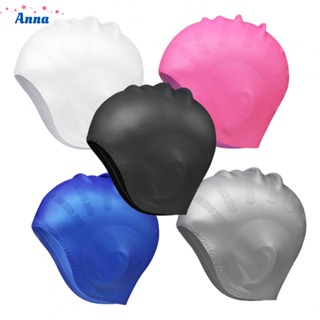 【Anna】Swimming Cap Ear Protection Elastic Free Size Men Women Long Hair Protect