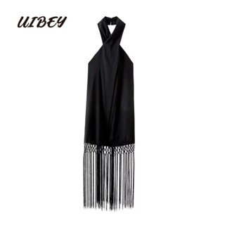 Uibey ขายส่ง ชุดเดรส เปิดหลัง เซ็กซี่ ประดับพู่ อเนกประสงค์ 151