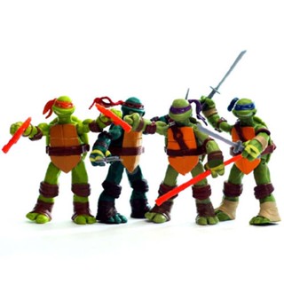  4PCS 12CM Ninja Turtle Doll Cartoon Turtle Handmade Toy Ninja Turtle Classic Character Series TMNT Toy Birthday Gift