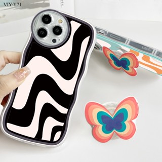 VIVO Y81 Y81i Y85 Y71 Y71i Y91 Y95 Y72 Y52 Y75 Y55 Y76 Y77 5G สำหรับ Multi-color Simple Style Lines เคส เคสโทรศัพท์ เคสมือถือ