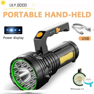 LILY ไฟฉาย LED กันน้ํา ชาร์จ USB สําหรับตั้งแคมป์