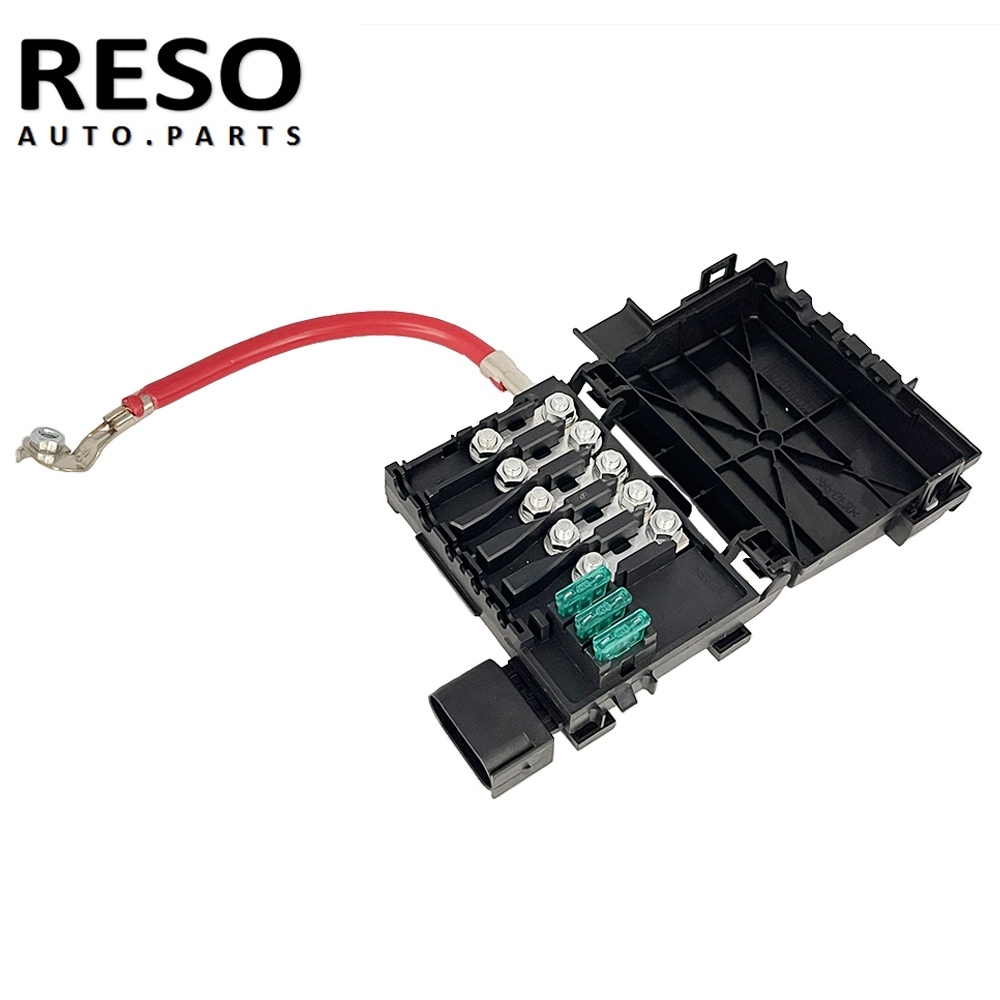 RESO 1PCS ฟิวส์กล่องแบตเตอรี่ Terminal สําหรับ VW Beetle Golf City Jetta Bora MK4 สําหรับ Audi A3 S3 สําหรับที่นั่ง Toledo Skoda Octavia 1J0937550อุปกรณ์ตกแต่งรถยนต์พลาสติกโลหะ