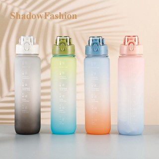 Sf พร้อมส่ง ขวดน้ํา พร้อมเครื่องหมายเวลา 1 ลิตร ขนาดใหญ่ พร้อม BPA สําหรับเล่นกีฬา