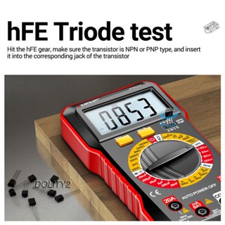 [Dolity2] มัลติมิเตอร์ดิจิทัล โวลต์มิเตอร์ DC หน้าจอ LCD กระแสไฟ DC ไม่ตัดไฟ หมายความว่า Ncv ช่วงอัตโนมัติ พ็อกเก็ต ช่างไฟฟ้า เครื่องทดสอบ