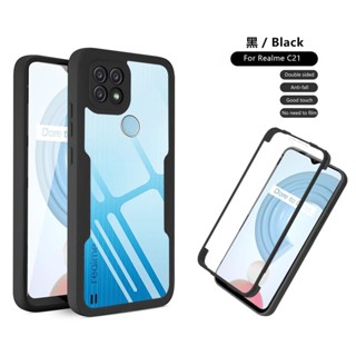 เคสโทรศัพท์ซิลิโคน TPU แบบนิ่ม ฟิล์มกันชนหน้า และหลัง สําหรับ OPPO Realme C21 C25 C25s C21Y C25Y 7 8 9 Pro