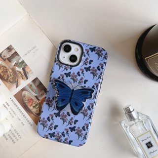 เคสโทรศัพท์มือถือแบบแข็ง ลายดอกไม้ ผีเสื้อ สําหรับ iPhone 11 12 12Pro 12ProMax 13 13Pro 13ProMax 14 14Pro 14ProMax