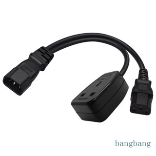 Bang 3-Prong C14 to C13+UK อะแดปเตอร์เชื่อมต่อสายไฟ ปลั๊กตัวผู้ เป็น ตัวเมีย