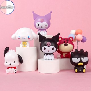 SANRIO ตุ๊กตาการ์ตูน Kuromi Pacha Dog Melody Strawberry Bear น่ารัก สําหรับตกแต่งเค้ก DIY