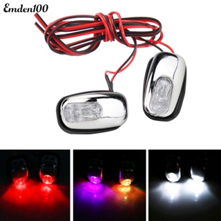 Emden หัวฉีดที่ปัดน้ําฝนกระจกหน้ารถยนต์ LED 1 คู่