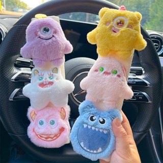 Car Seat Belt Protective Cover for Car Interior Car Safety Belt Shoulder Pad Cover Cartoon Cute Little Monster Doll RSwM