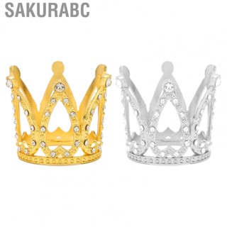 Sakurabc Nail Art Pen Holder Display Alloy Crown Shape Brush Stand Manicure Tool