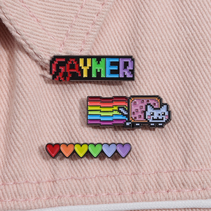 Gaymer เข็มกลัดโลหะ รูปตัวอักษร LGBT Gay สีรุ้ง สร้างสรรค์ ของขวัญ สําหรับตกแต่งเสื้อผ้า กระเป๋าเป้สะพายหลัง