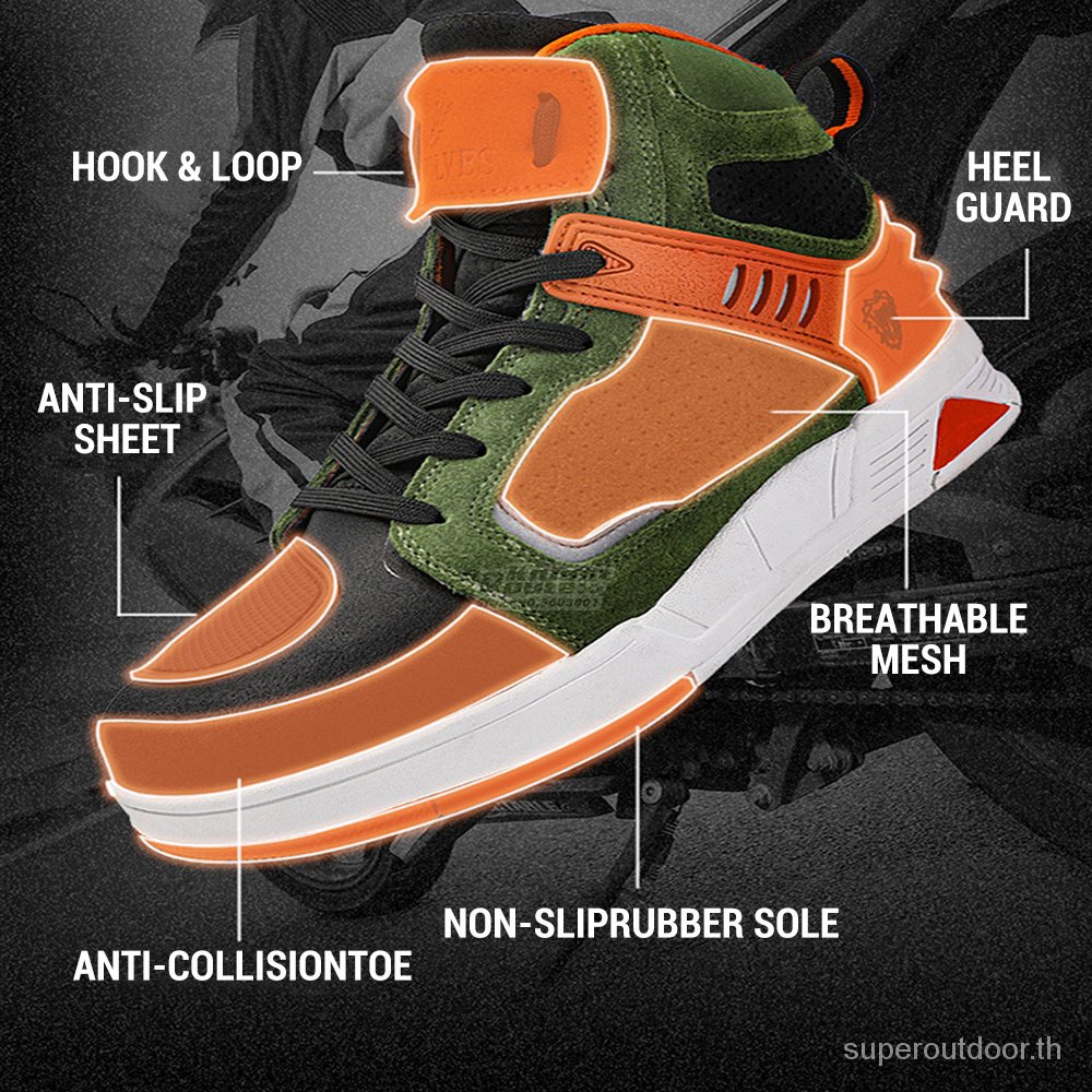 รองเท้าบูท ระบายอากาศ ป้องกันการลื่นไถล เหมาะกับขี่รถจักรยานยนต์ สําหรับผู้ชาย และผู้หญิง 2023 - รูปที่ 7