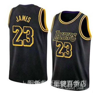 เสื้อกีฬาแขนสั้น ลายทีมชาติอาร์ทรีย์ nba Lagors Season #23 ชุดเครื่องแบบบาสเก็ตบอล Le Brown James One Piece 554964