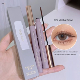 Gege Bear Star Eye Slender Long Curly Mascara Natural Curl Without Smudge Waterproof Fine Brush Head Eyelash Primer nuuo