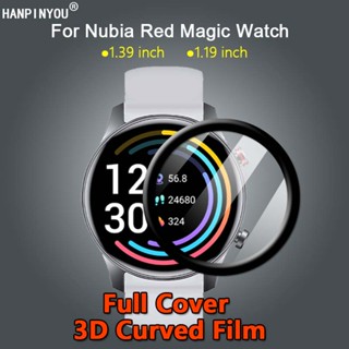 สําหรับ Nubia Red Magic Watch 1.19 / 1.39 นิ้ว ฝาครอบแบบเต็ม HD ชุบใส นิ่ม PET PMMA ฟิล์ม 3D ตัวป้องกันหน้าจอโค้ง - ไม่ใช่กระจกนิรภัย