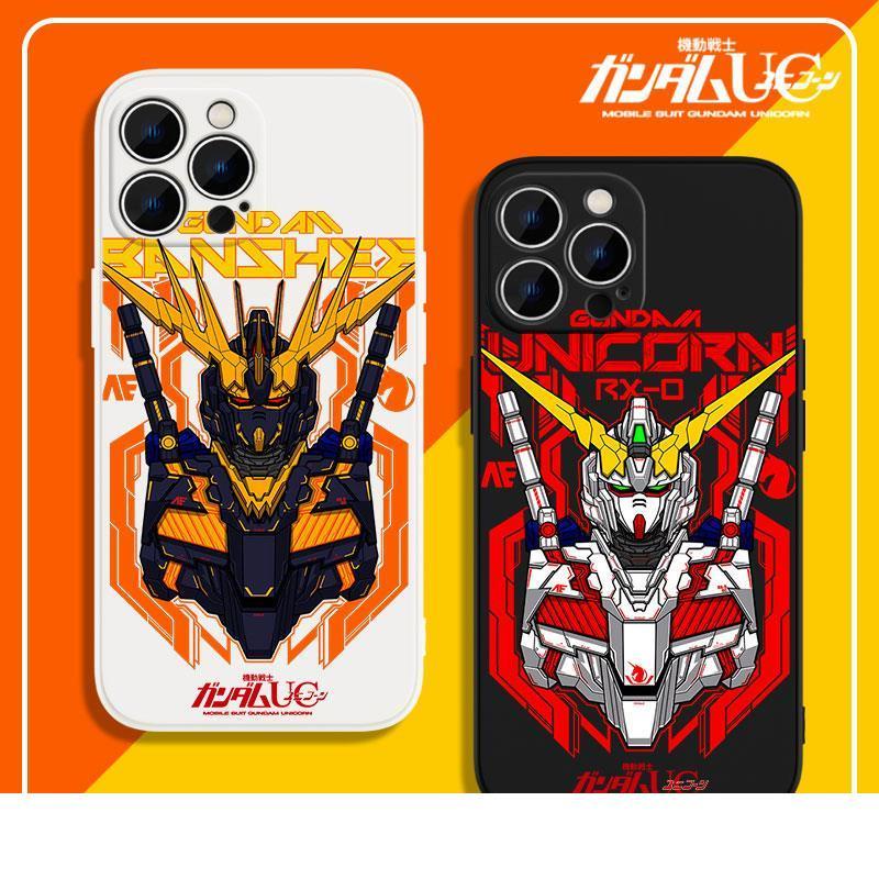 Gundam Unicorn เคสไอโฟน 14 pro max 8 พลัส เคส iPhone 13 12 11 pro max  7 8 plus se2020 cover 11 Xr Xs X case cute นิ่ม