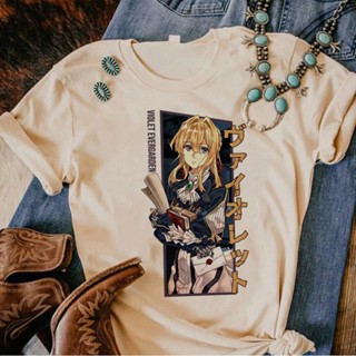 เสื้อยืด พิมพ์ลายกราฟฟิค Violet Evergarden สไตล์ฮาราจูกุ แฟชั่นฤดูร้อน สําหรับผู้หญิง