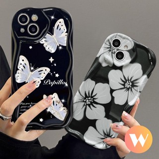 เคสโทรศัพท์มือถือ ขอบโค้ง ลายผีเสื้อ ดอกไม้ 3D สําหรับ Oppo A57 A15 A54s A9 A17k A55 A7 A5 A92 A16s A74 A31 A16 A12 A17 A54 A95 A5s A3s A1k A96 A16K A76 A16E A77 A52 A53 A77s