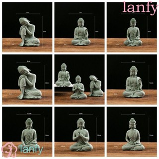 Lanfy พุทธศาสนาหินทราย สีเขียว สําหรับตกแต่งบ้าน
