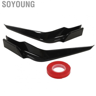 Soyoung Front Bumper Diffuser Prevent Scratch Lightweight  Collision Spoiler Glossy Black Easy Installation for Cars