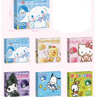 60 ชิ้น Sanrio Kuromi Mymelody Pachacco Cinnamoroll การ์ด Goo น่ารัก เด็ก การ์ตูน สติกเกอร์ กล่องของขวัญ