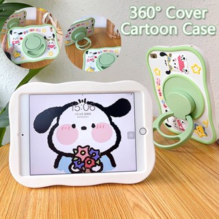 360°สไตล์พกพา สําหรับ Huawei Matepad SE 10.4 นิ้ว 2022 T10S T10 11 2021 2023 เปลือก 3D Cute Cartoon Green Snoopy Soft TPU Case เคสซิลิโคน วงเล็บหมุน มีเชือกคล้