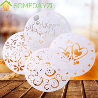 Somedayzl ชุดลายฉลุ ลูกไม้ ขอบดอกไม้ สําหรับตกแต่งเค้ก ฟองดองท์ DIY 4 ชิ้น