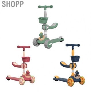 Shopp 3 Wheel Kick Scooter  Kids Adjustable Heigh Plastic Fashionable Appearance Folding Stable for Yard