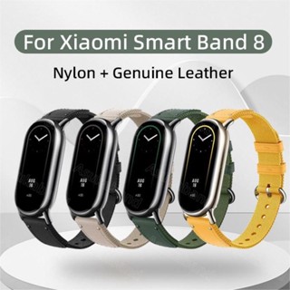 สายนาฬิกาข้อมือ ผ้าแคนวาส ไนล่อนถัก สําหรับ Xiaomi Mi Band 8 NFC