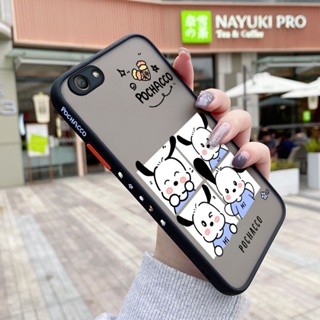 เคสซิลิโคนใส ขอบสี่เหลี่ยม กันกระแทก ลายการ์ตูน Pochacco น่ารัก สําหรับ OPPO A59