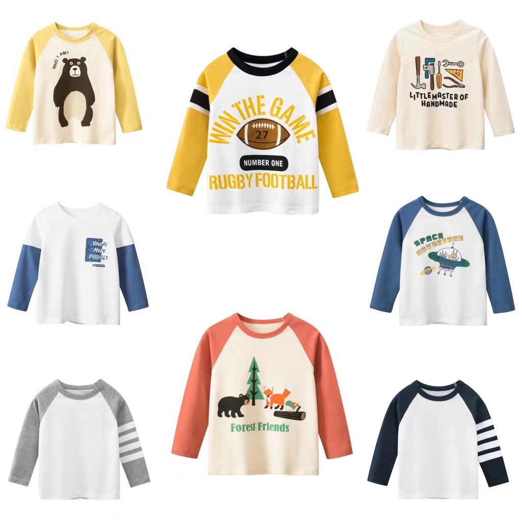 เสื้อยืดแขนยาว สําหรับเด็กผู้ชาย 27 6