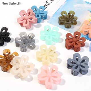 Newbaby กิ๊บติดผม ลายดอกไม้ เนื้อแมตต์ หนา กันลื่น 2.7 นิ้ว สําหรับผู้หญิง 6 ชิ้น