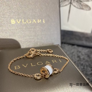 [พร้อมส่ง] Bvlgari Bvlgari B.ZERO1 สร้อยข้อมือเซรามิค สีขาว สีโรสโกลด์ แฟชั่นฤดูใบไม้ผลิ สําหรับผู้หญิง