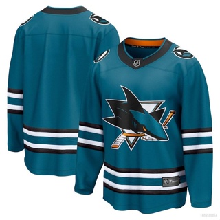 Qy NHL San Jose Sharks Home Jersey เสื้อยืด แขนยาว พลัสไซซ์